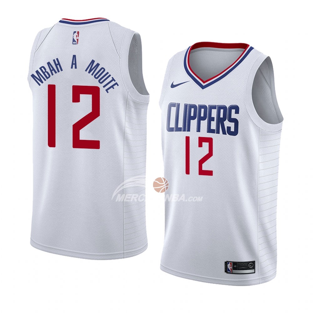 Maglia Los Angeles Clippers Luc Mbah a Moute Association 2018 Bianco